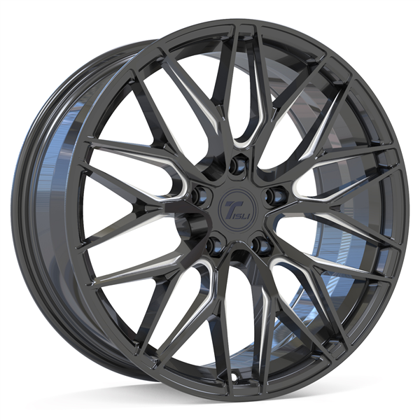 ECHO 20X9 5X120 +35MM 73.1 GLOSS BLACK MILLED ** FLOW FORM **