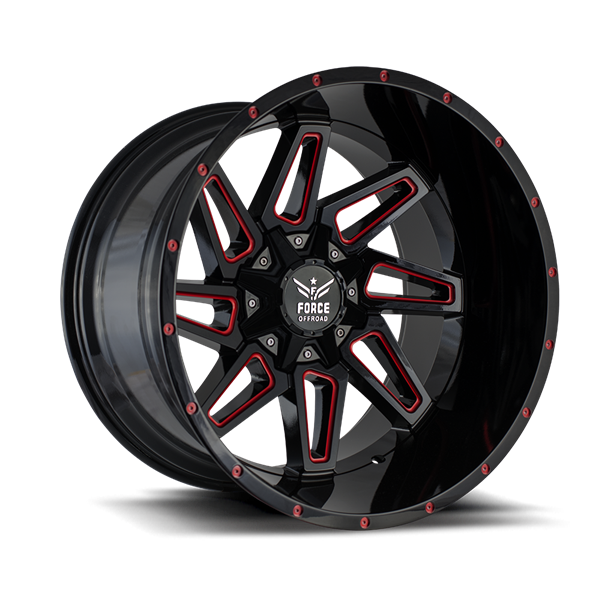 F02 20X12 5X127/139.7 -44 CB78.1 BLACK RED MILLED