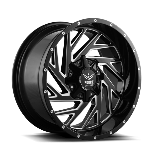 F16 20X10 5X139.7/150 OFFSET -12 C.B110.3 BLACK MILLED