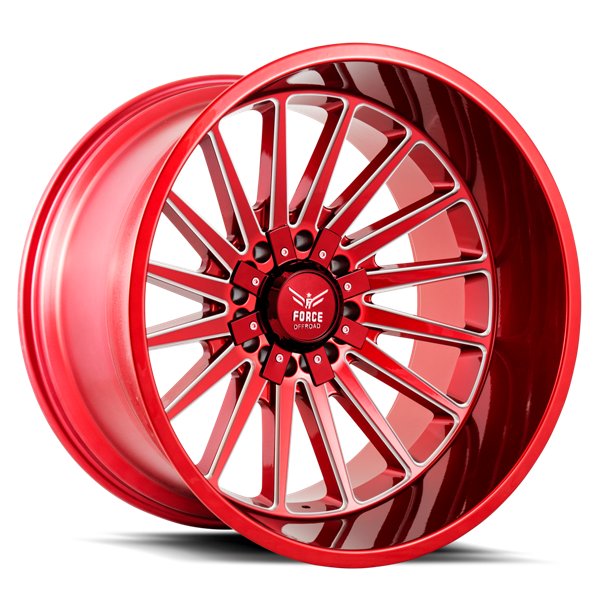 F40 24X14 8X165.1 -76 CB125.1 CANDY RED MILLED