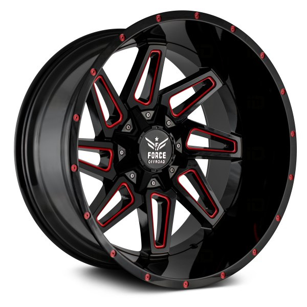 FORCE F02 22X12 6X135/139.7 -44 106.1 RED MILLED