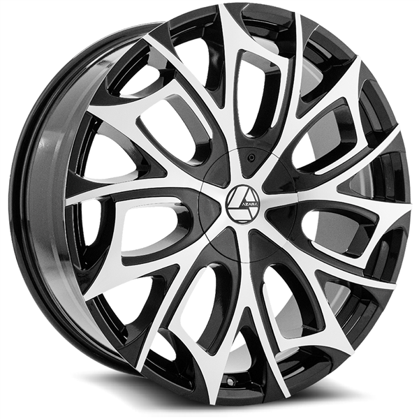 AZARA AZA-512 GLOSS BLACK/MACHINE 20X8.5 5X120/5X114.3 +35 +74.1