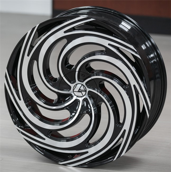 AZARA AZA-519 GLOSS BLACK/MACHINE 20X8.5 5X4.5/5X4.75 +35 +74.1 *RT