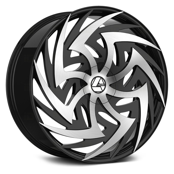 AZARA AZA-520 GLOSS BLACK/MACHINE 20X8.5 5X4.5/5X4.75 +35 +74.1