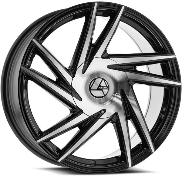 AZARA AZA-529 GLOSS BLACK/MACHINE18X8.0 5X4.5/5X4.75 +35 +74.1