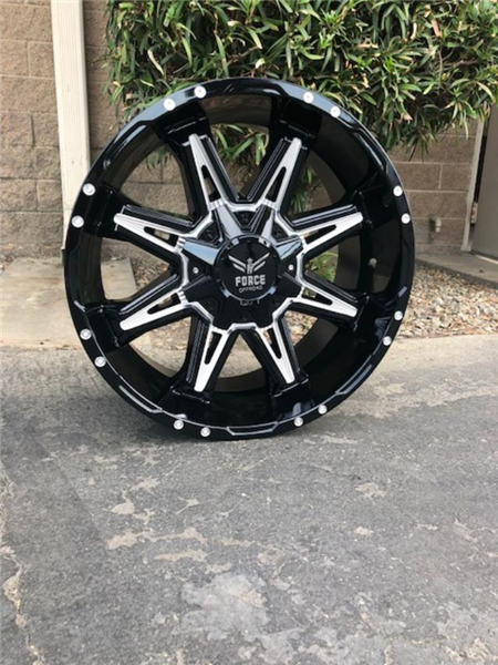 FORCE F12 20X9 8X170 OFFSET 0 C.B. 125.2 BLACK/MILLED