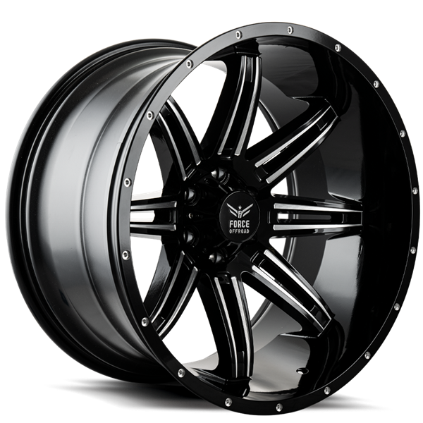 FORCE F32 20X12 5X139.7 -44 C.B 78.1 BLACK MILLED
