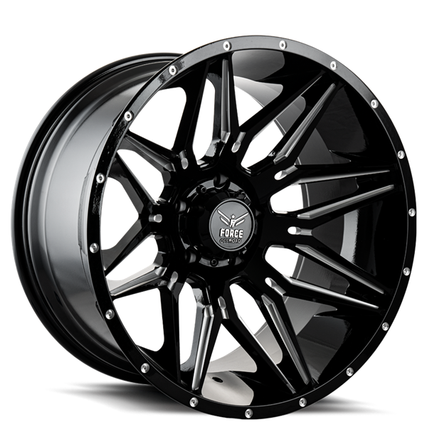FORCE F34 22X12 6X139.7 -44 C.B 106.1 BLACK MILLED
