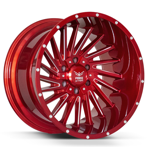 FORCE F38 20X12 6X135/139.7 -44 C.B106.1 CANDY RED MILLED