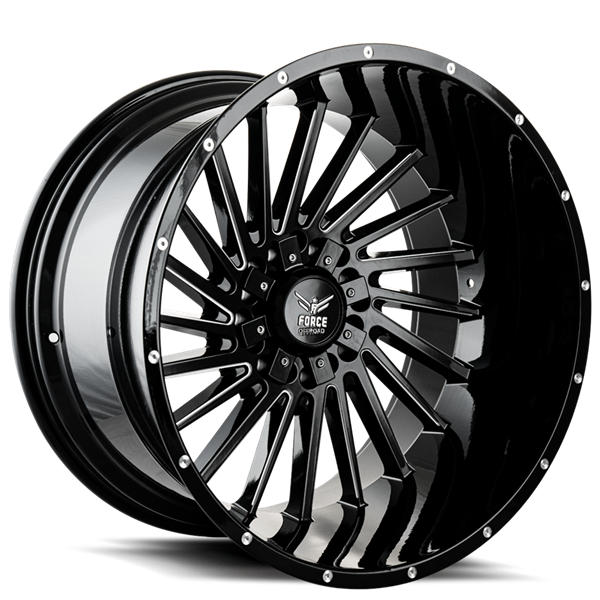 FORCE F38 22X12 5X127/139.7 -44 C.B78.1 BLACK MILLED