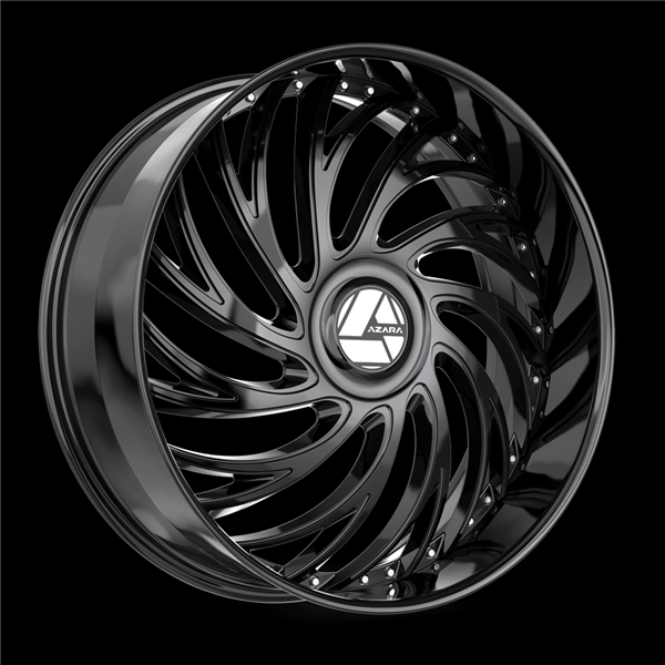 AZARA AZX-101 GLOSS BLACK 20X8.5 5X112/5X114.3 +35 +74.10 *NC*