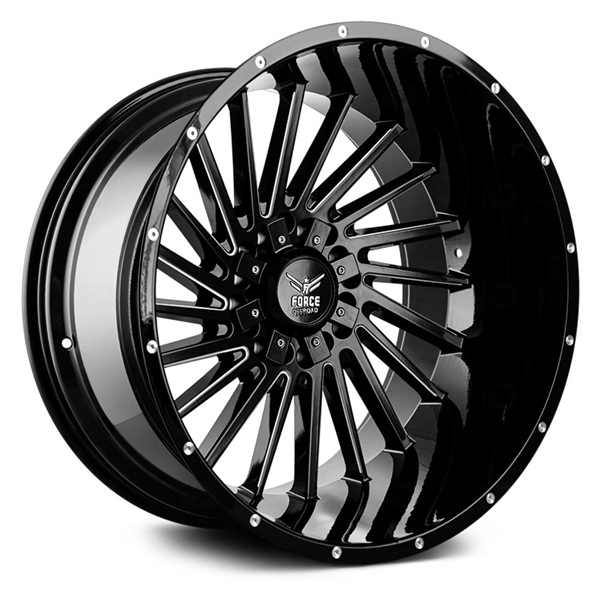 FORCE F38 24X14 8X165.1 -76 125.2 BLACK MILLED