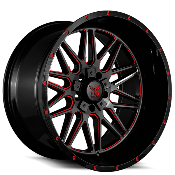 FORCE F44 24X12 6X135/139.7 -44MM 106.1 RED MILLED