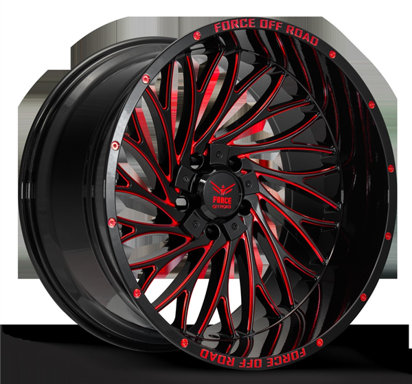 FORCE OFFROAD F50 22X10 5X127/139.7 7801 -12MM RED MILLED