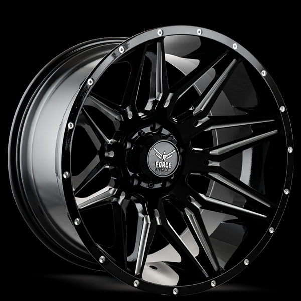 FORCEOFFROAD F34 20X12 6X139.7 -44 C.B 106.1 BLACK MILLED