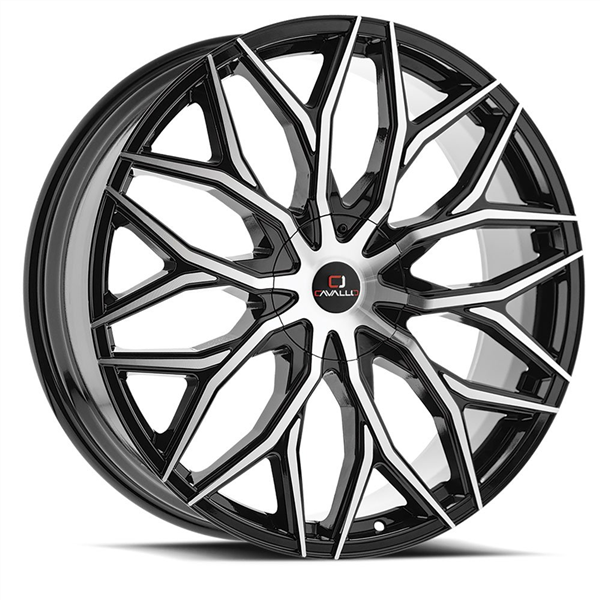 CAVALLO CLV-37 GLOSS BLACK & MACHINED 24.9.0 5X115 5X120 +18 +78.10 *NC*