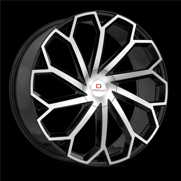 CAVALLO CLV-51 BLACK MACHINED 20X8.5 5X112/5X4.5 +35 +74.1