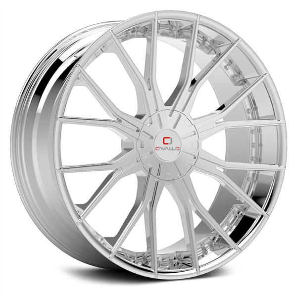CAVALLO-CLV36 GLOSS BLACK/MACHINE 20X8.5 5X4.25/5X4.5 +35 +74.1 *RT*