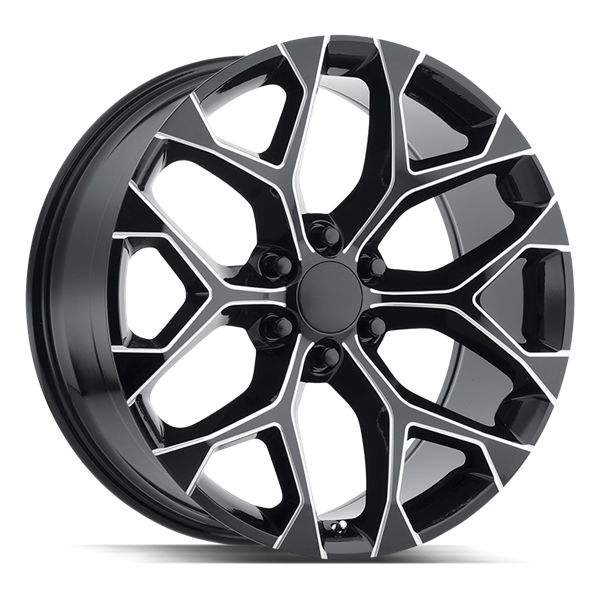 CHEVY REPLICA G09 22X9.0 6X5.5/6X139.7 +24 CB78.1 GLOSS BLACK MILLED