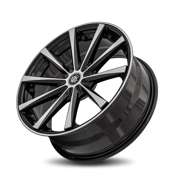 CURVA CONCEPTS-C10N GLOSS BLACK/MACHINE FACE 18X9.5 BLANK +35 +73.1 *5X112/5X4.5/5X4.75* *STAGGERED