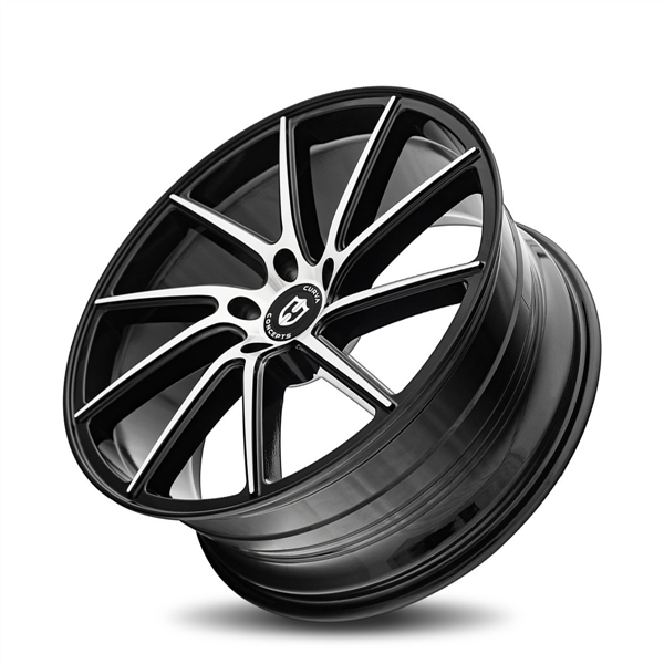 CURVA CONCEPTS-C22 GLOSS BLACK/MACHINE FACE 20X10 5X4.5 +40 +73.1 *STAGGERED*