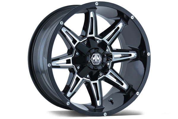 MAYHEM RAMPAGE BLACK/MILLED SPOKES 18X9 5-127/5-139.7 -12MM 87MM