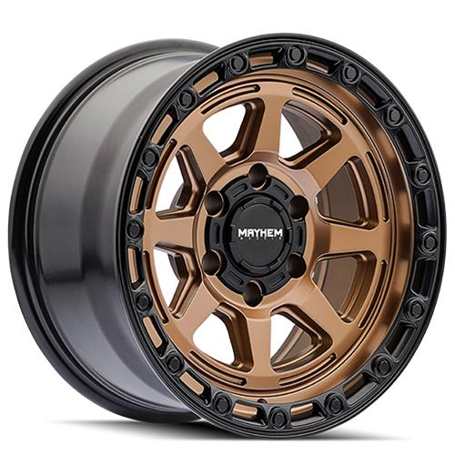 MAYHEM RIDGELINE 17X8.5 5X127 -6MM 78.1 SATIN BRONZE W/ BLACK LIP