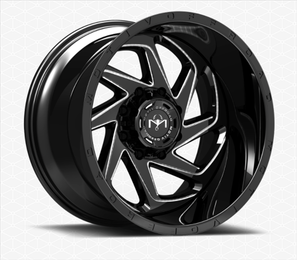 MOTIV 426 MORPH 20X10 8X180 -19MM 125.20 BLACK W/MILLED SPOKES