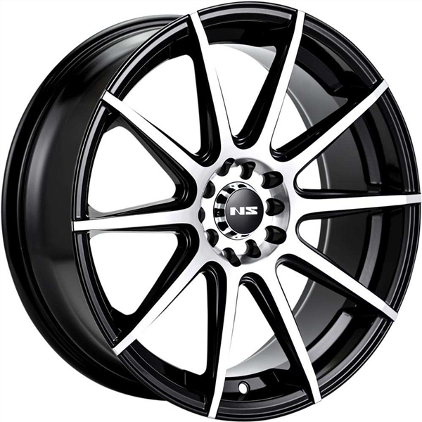 NS1501 18X8 5X100/114.3 +38MM 73.1 BLACK MACHINED FACE