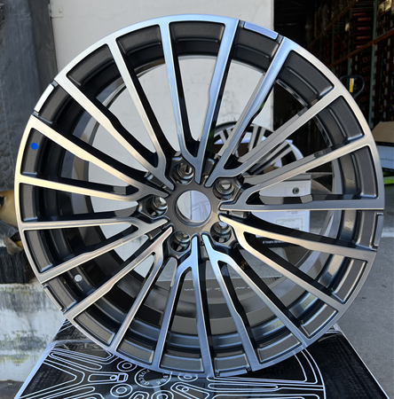 CYBER FORGED-CF174 GUNMETAL/MACHINE FACE 20X8.5 5X4.75/5X120 +30 +72.56 *NO CENTER CAP*