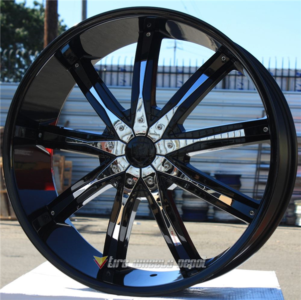 DCENTI-DW29 BLACK/CHROME INSERT 26X10 5X115/5X4.75 +13