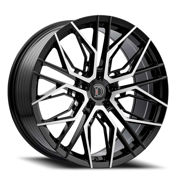 DEFY-WHEELS D05 GLOSS BLACK MACHINE 20X8.5 5X4.5 +38 +73.1