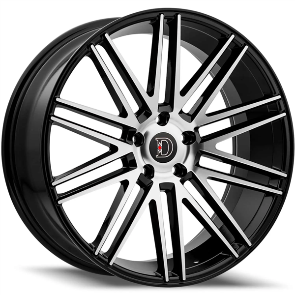 DEFY-WHEELS D09 GLOSS BLACK MACHINE 20X8.5 5X4.5 +38 +73.1