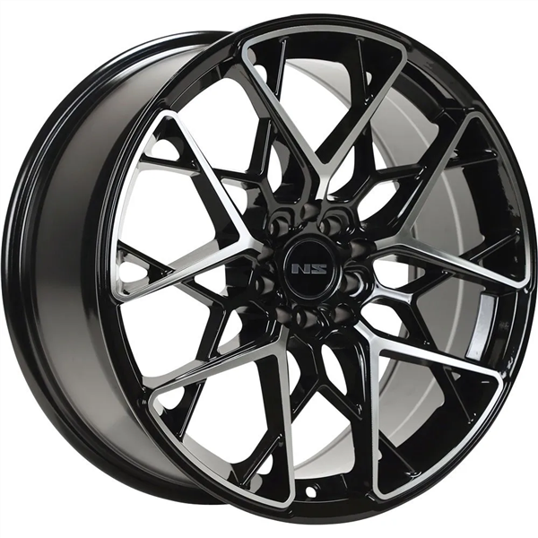 NS1807 18X8 5X100/114.3 +35MM 73.1 GLOSS BLACK MACHINED