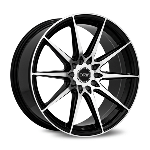DRW-D19 BLACK/MACHINE FACE 18X8.0 5X100/5X4.5 +38 +73.1