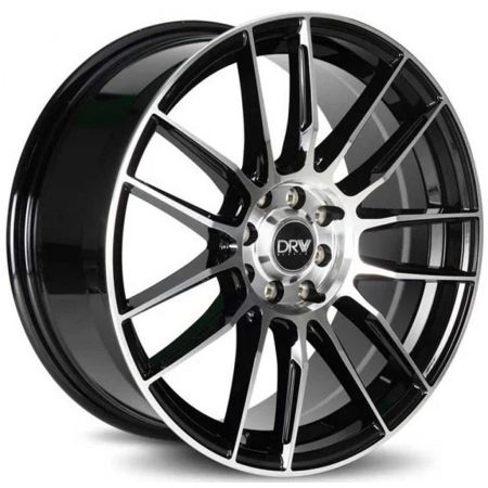 DRW-D22 GLOSS BLACK MACHINE FACE 18X8.0 5X100/5X4.5 +38 +73.1