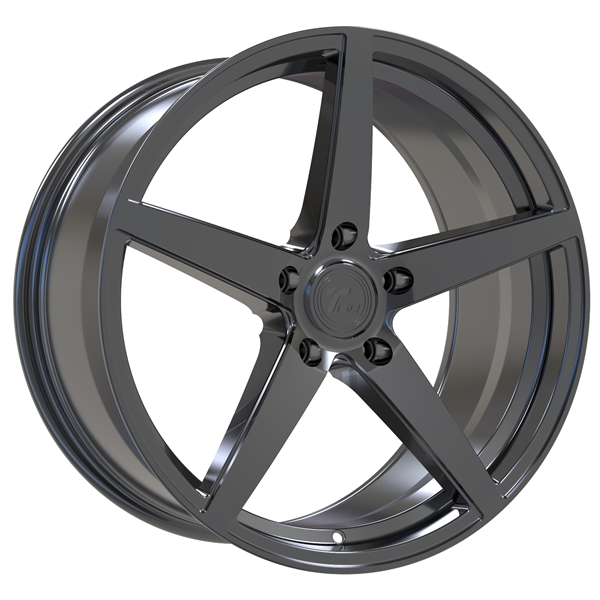 PROWL 19X8.5 5X114.3 +35MM 73.1 GLOSS BLACK ** FLOW FORM **