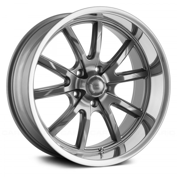 RIDLER 650 18X9.5 5X114.3 OFFSET 0 CB 83.82MM GREY POLISHED LIP