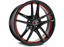 RR28 18X8 5X114.3 +40 CB73.1 BLACK RED RING