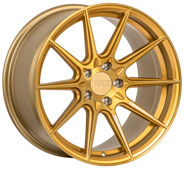 F1R-F101 BRUSHED GOLD 18X9.5 5X112 +42 *STAGGERED*