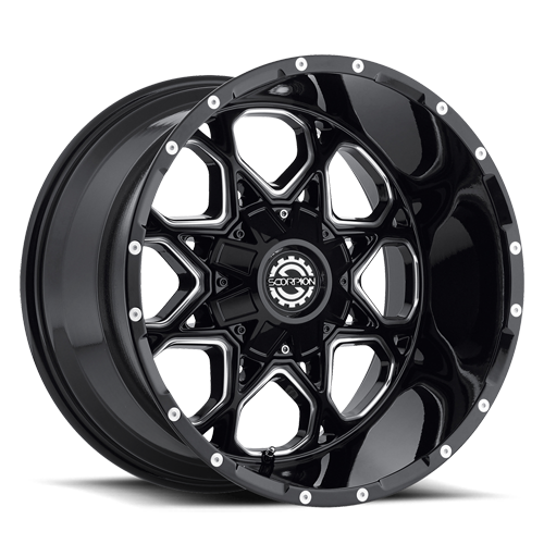 SC10 20X9 6X135/139.7 -12 CB106.1 BLACK MILLED