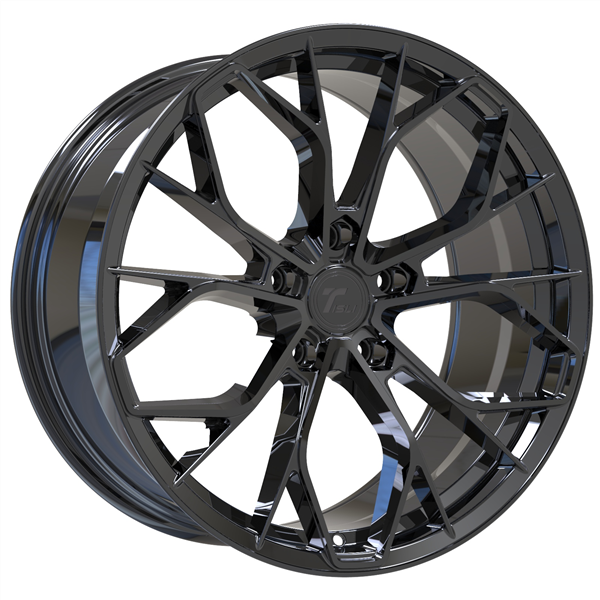 SPIDER18X8.5 5X114.3 +35MM 73.1 GLOSS BLACK ** FLOW FORM **