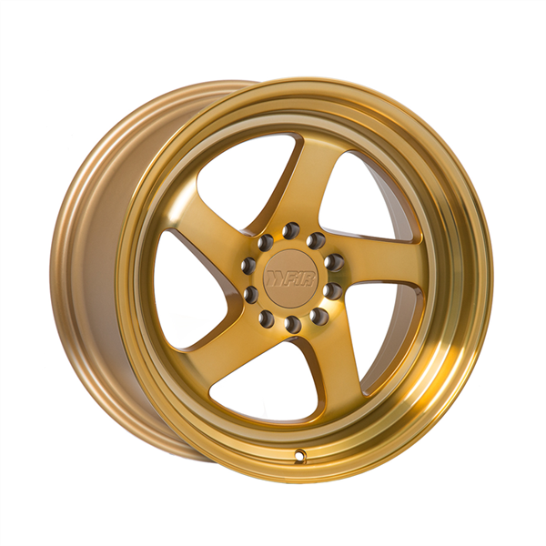 F1R-F28 MACHINE GOLD 18X8.5 5X100/5X4.5+38 *STAGGERED*