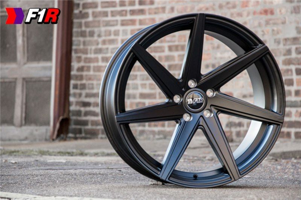 F1R-F35 SATIN BLACK 20X10 5X112 +38 *STAGGERED*