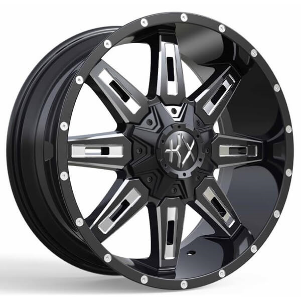 KX OFFROAD-KX06 GLOSS BLACK/MILLED 20X9.0 6X135/6X5.5 +1 106.2