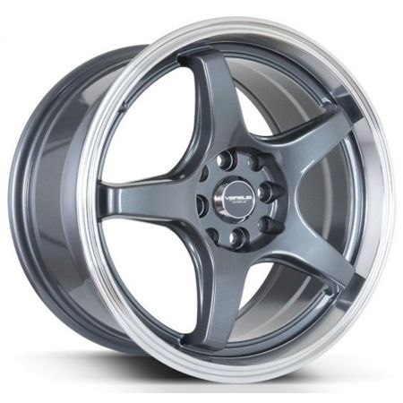 VERSUS VS005 18X8.5 5X100/114.3 +35MM 73.1 GUNMETAL MACHINED LIP