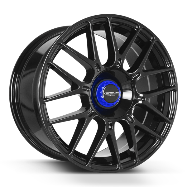 VERSUS VS22 17X8 5X100/114.3 BLACK/BLUE CAP +40 73.1