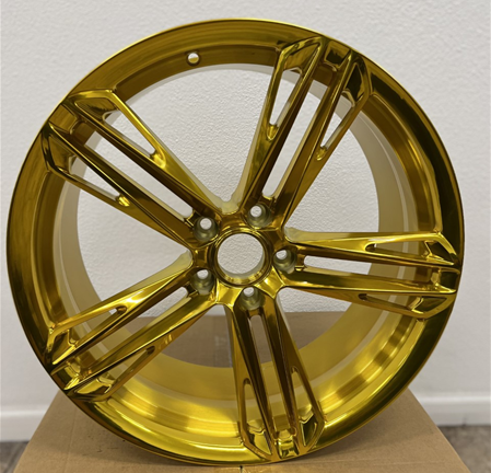 LB-70181 GOLD POLISHED 20X10.0 5X4.75/5X120 +35 +66.9 *FORGED 1 PC.* **NO CENTER CAPS**