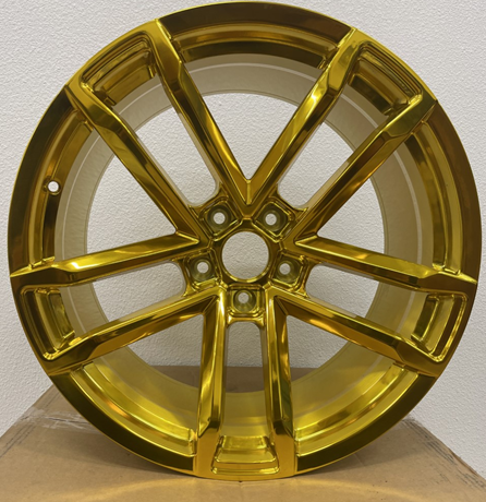 LB-70182 GOLD POLISHED 20X10.0 5X4.75/5X120 +23 +66.9 *FORGED 1 PC.* **NO CENTER CAPS**