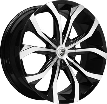 LEXANI-LUST MACHINE FACE/BLACK 26X10 5X130 +35 **we have on market st**